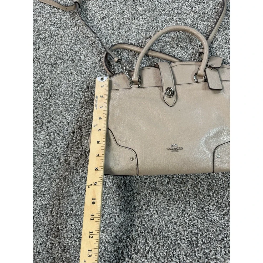 Coach Mercer 30 Satchel Soft Grain Taupe Leather Style 37575